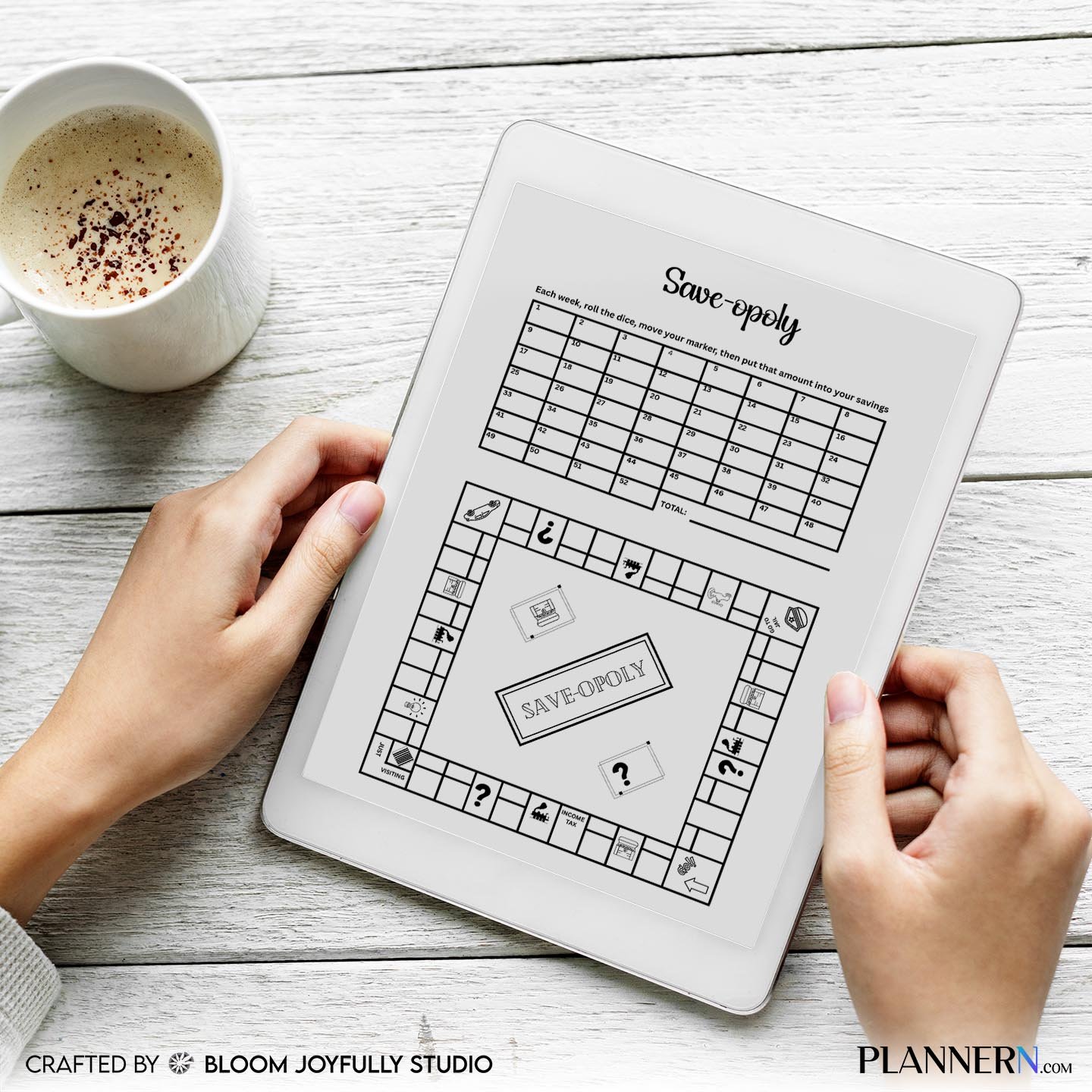Save-opoly Printable Savings Challenge – Instant Digital Download